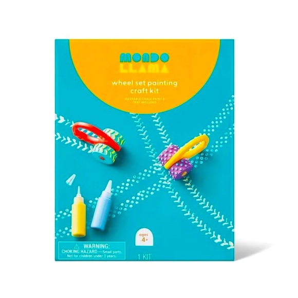 Mondo Llama Wheel Set Painting Craft Kit | Washable Chalk Paint & Tray | NIB - Picture 1 of 10